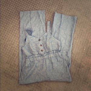 Romeo and Juliet Striped Linen Jumspuit